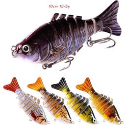 10 cm 155 g multisection vishaak harde lokaas lokt 6 treble hooks 5 kleuren gemengd plastic visserijen 5 stuks perceel b48594672