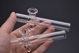 10cm Goedkope Mini Labs Hoofddienst Glas SteamRoller Pijp Hand Roken Tabakspijp voor het roken van droog kruid