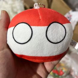 10 cm Country Ball Plush Toy 68 Styles Chile Lovely Polandball Colgante suave Grecia Rellena para niños Costilla de bolsas para niñas