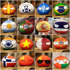 10 cm Country Ball jouets en peluche Polandball pendentif drapeau boules Countryball peluche poupée cadeaux de noël pour les enfants 231228