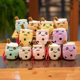 10 cm Kawaii bulle Anime thé tasse porte-clés doux en peluche peluche Boba poupée belle sac à dos décoration meilleur cadeau pour les filles enfants