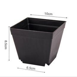 10 cm mini plante en plastique fleur de cultivateur Pots de nursey panets carrés tasse de jardinière succulent