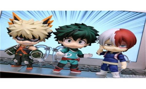 10cm mi héroe academia figura de anime Midoriya Izuku Bakugou Katsuki Todoroki Shouto GSC Q Versión PVC Figura de acción Toys 2107307086216