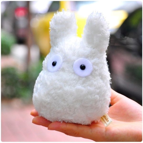 10cm Mon Voisin Totoro Chat Poupées En Peluche Poupée Blanc Jouets Poupées LJ201126