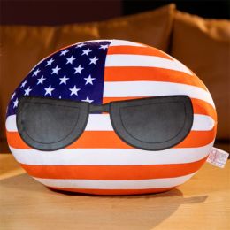 10 cm POLANDBALL Countryball Toy pluche pluche pluche pop België Argentinië Chile USA Frankrijk Rusland UK Japan Duitsland Italië Brazilië