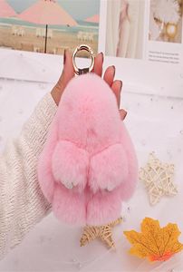 10 cm echte echte Rex konijnenbont Bunny tas charme sleutelhanger telefoon portemonnee handtas hanger Gift5946572