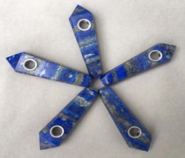 10cm12cm lapis naturel lazuli fumer tube cristal pipe six prisme