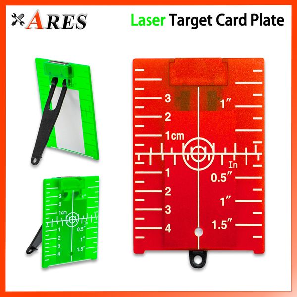 10cmx7,5 cm Niveau laser Plaque de carte cible Plaque de cartouche rouge / Green Plaque de distance Plaque d'outil Pouce / cm Accessoires d'outils avec support