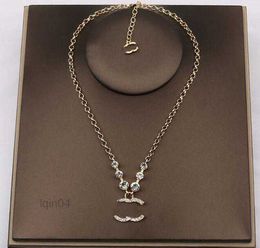 10color Gold Silver Designer Luxury Diseñador Collares Cobre Crystal Pearl Rhinestone Collar de 18k Mujeres chapadas Jewerlry Gift E9N9