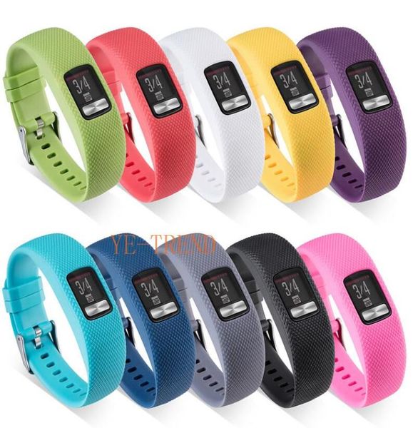 10 kleur Nieuwe Vervanging Smart pols rubberen Band horlogeband Siliconen Band Voor Garmin Vivofit 4 Vivofit4 Polsband6902396