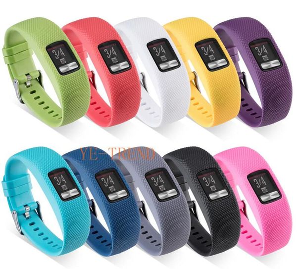 10 couleurs nouveau remplacement poignet intelligent bracelet en caoutchouc bracelet en Silicone pour Garmin Vivofit 4 Vivofit4 bracelet 7695773