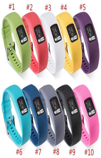 Bracelet de montre intelligent en caoutchouc, 10 couleurs, en Silicone souple, pour Garmin Vivofit 4 Vivofit4, 6945604