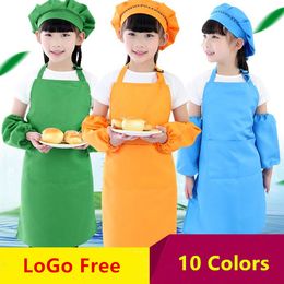 10Colors Enfants Enfants Tablier Poche Cuisine Cuisine Cuisson Peinture Cuisine Art Bavoir Enfants Plaine Tablier Cuisine Salle À Manger Nettoyage Protection