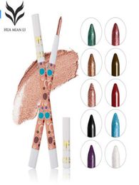 10Colors Huamianli Beauty Cosmetics Glitter pour fards à paupières Polon étanche à l'œil coloré crayon crayon lèvre Eyeliner mimage nue 02598489