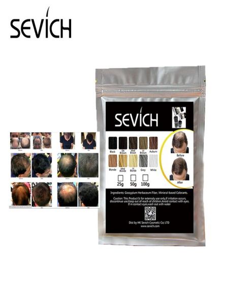 10 couleurs maquillage cosmétique naturel kératine cheveux bâtiment fibre recharge SEVICH 25g produits de perte de cheveux pour homme et femme maquillage Stylin8762114