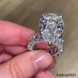 10CT grande anello di diamanti simulato cocktail unico pera taglio topazio bianco pietre preziose fidanzamento matrimonio anello di fidanzamento per le donne237N