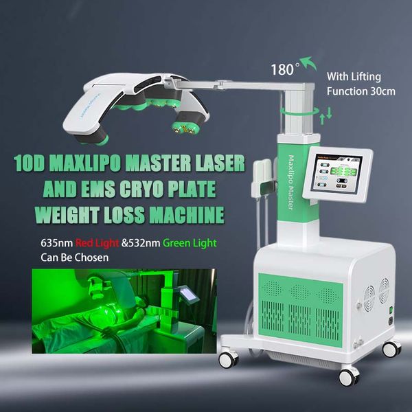 10D lipolaser cryo plaques corps forme machine laser froid mince corps Ems minceur cryo machine 10D minceur laser machine pour spa de beauté