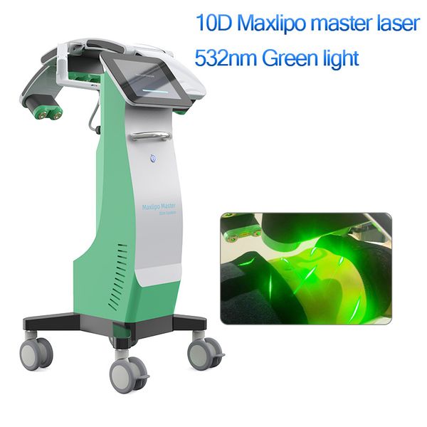 10D MAXlipo laser 532nm Perte de poids Réduction de la graisse application thérapeutique soulagement de la douleur plaie ulcère acupuncture Diminuer la polyarthrite rhumatoïde machine de beauté