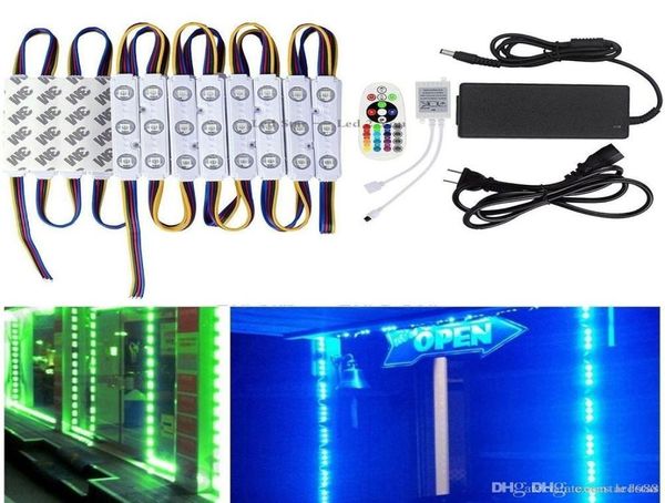 Modules LED RVB 10ft 20pcs Lights 5630 Publicité Lumière IP65 Signal étanche Signals Détroits Remote Controls 7025036