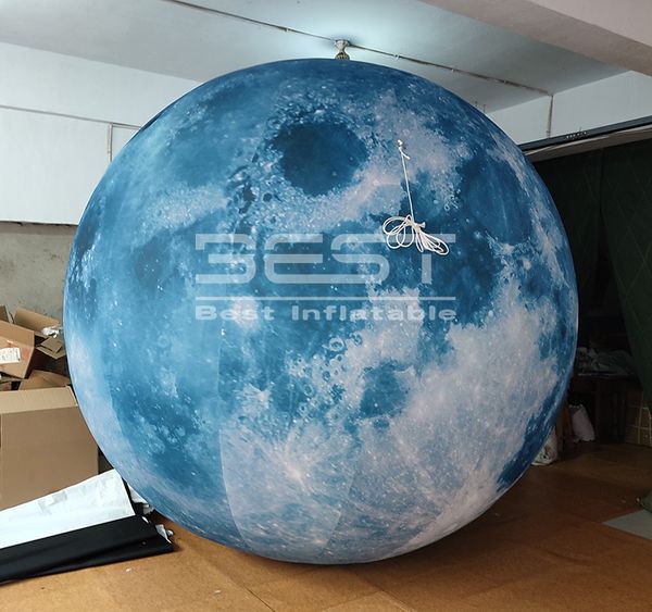 Promoción personalizada de 10 pies Espectacular gigante inflable tierra globo lunar esfera inflable nueve planetas Saturno para la venta