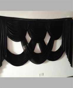 10ft lange bordeaux kleur bruiloft gordijn swags drape achtergrond partij bruiloft decoratie podium achtergrond swags satijnen wandgordijnen3129032265