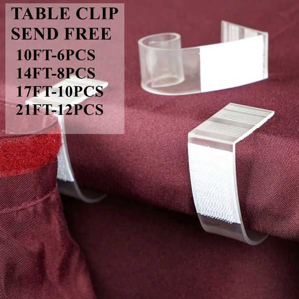 10 pieds de long Satin Rosette Table Banquet Banquet Poly Nappeur Événement de plinthe Décoration de banquet de mariage