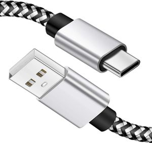 Cable cargador USB C de 10 pies, Cable largo trenzado de nailon tipo C para Samsung Galaxy S9 S10 S8 Plus Note10 9 8, Moto Z, Google Pixel, LG V4