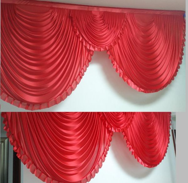 10 pieds de large styliste Designs Croal Color Rideau de mariage Swags Backdrop Party Célébration Stage Background Swags Satin Wall Drapes6613629