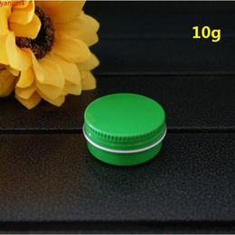 10g 35 * 17mm Rond Vert Vide En Aluminium Boîte En Métal Boîtes De Conserve 10 ml DIY Portable Crème Rechargeable Pot Thé Pot Conteneur de haute qualité