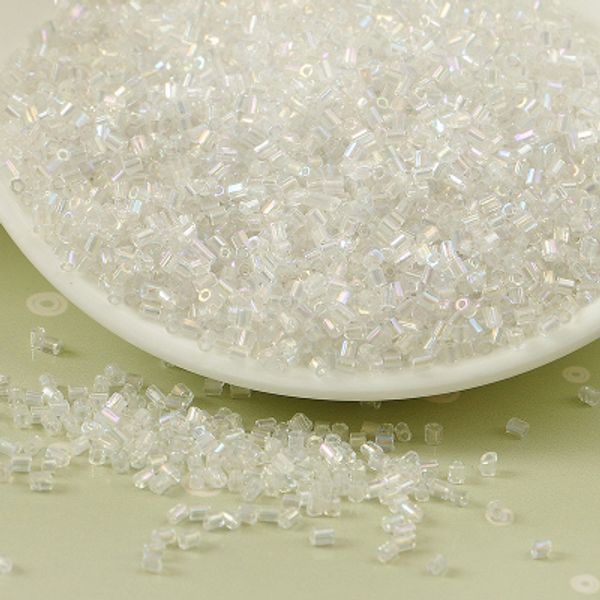 10g / 720pcs 2 mm AB Perles en verre transparent tubes de clairs