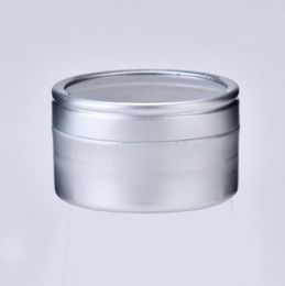 Envase de botella de crema de aluminio de muestra cosmética vacía de 10g con tapa de tornillo de ventana pequeña lata de lápiz labial tarros de bálsamo labial lin3240