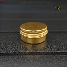 10G Gold vide Boîte en aluminium en aluminium métal Boîtiers 10ml 35 * 17mm Crème cosmétique Crème Crème Contenants DIY Portable Jar Pipe Potheigh Qualtitude