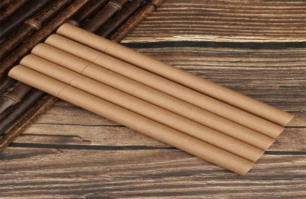 10g Kraft papier tube d'encens emballage baril petite boîte de rangement pour 51020gram Joss Stick pratique transport papier tubes de parfum1424871