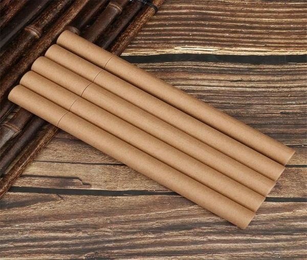 10g Kraft papier tube d'encens emballage baril petite boîte de rangement pour 51020gram Joss Stick pratique transport papier tubes de parfum7540985