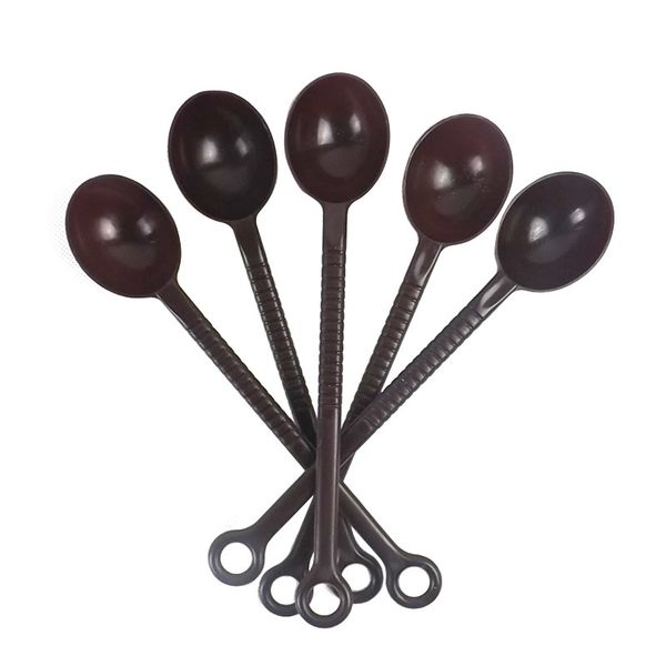 10g Cuchara medidora de plástico Cucharas para revolver café Helado Postre Cuchara Mango largo Jugo Leche Té Agitadores Cuchara Utensilios de cocina DH984