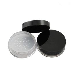 Conteneurs de bouteille de boîte de tamis de poudre en vrac PS vides transparents transparents de 10g, pot de récipient cosmétique en plastique transparent de tamis F2272 Cvnet