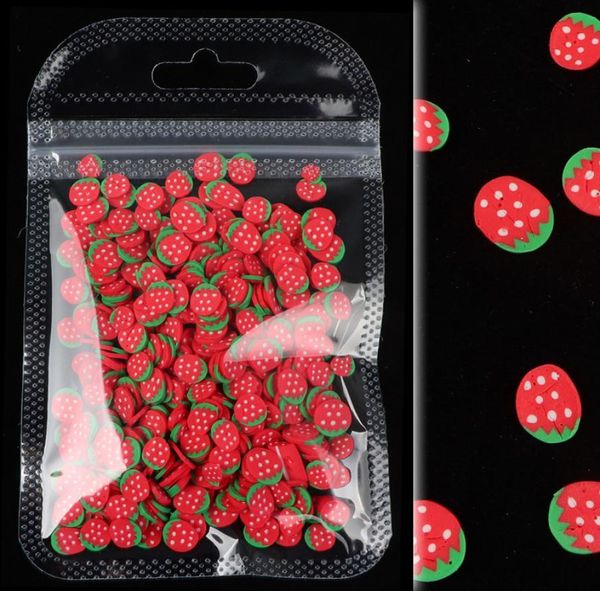 10gbag 3D Colorful Tiny Fruit Slices Sequins for Nails DIY acrylique polymère Clay Nail Art Accessories1140854