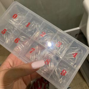 10 grids nagels kunstorganisator doos opslaggereedschap voor valse nageltips glitter strass tools 2 size plastic lege nep nagelopslag