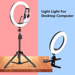 10 inch 26 cm LED Selfie Ring Light Tripod Stand 3 Kleur Dimbare Fotography Lighting voor Smartphone YouTube Tiktok Make-up Video