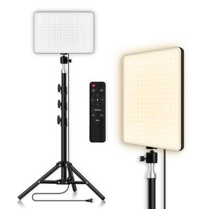 10inch LED Video Light Panel EU Plug 2700k-5700k Photography Lighting With Remote Control For Live Stream Photo Studio Fill Lamp
