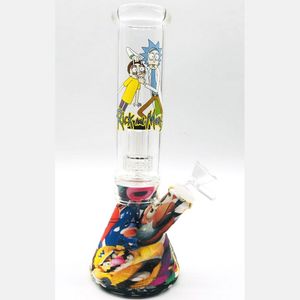 10 inch silicagel bekerklasglas Hookah Motti Percolator 14 mm Koint Water Pipe met downsysteem en kom