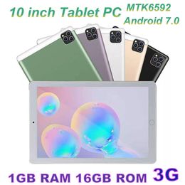 Tableta PC de 10 pulgadas, 1GB de RAM, 16GB de ROM, Quad Core, Android 5,1, WIFI, red 3G WCDMA, tabletas inteligentes, Bluetooth, Phablet MTK6592