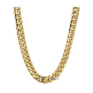 10K 14K 18K Solid Gold Miami Cuban Link Real Necklace