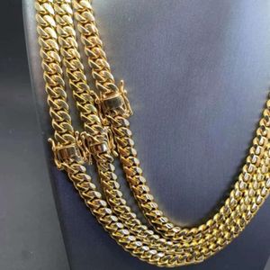 10k 14k Solid Gold Chain Miami Cubanen 7mm 8mm 9mm 10mm 11mm 12mm 20