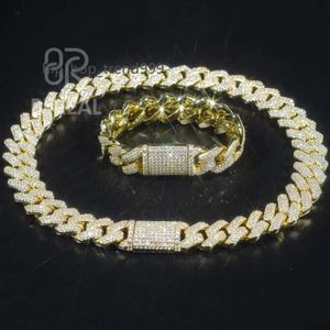 10k gouden Moissanite Miami ketting ketting Hip Hop Style Real 14K 18K Solid Cuban Link Fine Jewelry for Men
