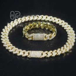 10K Miami ketting hip hop stijl echte 14K massief gouden Moissanite Cubaanse schakelketting fijne sieraden voor mannen