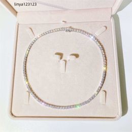Collier de bracelet de tennis en or massif 10K 2,5 mm serti de griffes Si1/vs diamant naturel