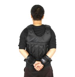 10kg 50 kg Laadgewogen vest voor bokstrainingsapparatuur Verstelbare oefening Zwarte jas Swat Sanda Sparring Protect1230790