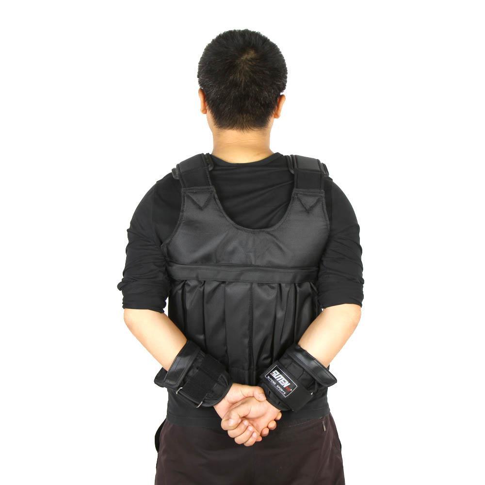 10kg 50kg carregando colete ponderado para equipamento de treinamento de boxe exercício ajustável jaqueta preta swat sanda sparring proteger