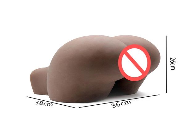 10 kg Black Silicone Big Ass Sex Doll Artificial Vew Toys pour hommes Mâle Masturator Cup Masturbate2479182